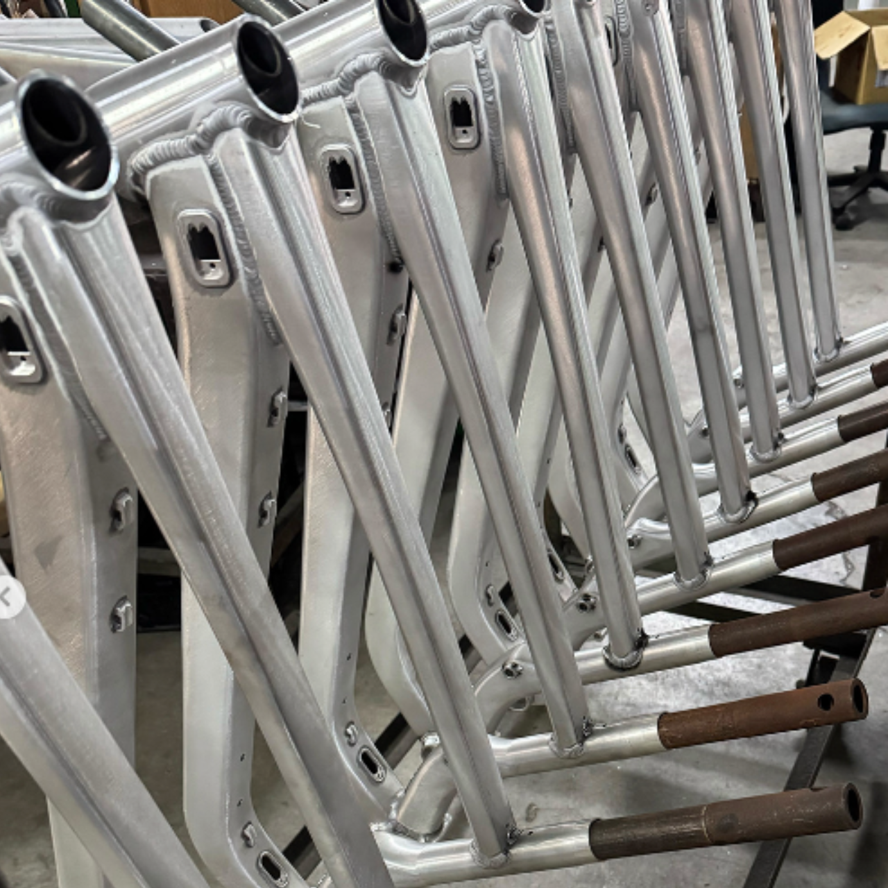 Zink Bikes Vacay Frames at the factory